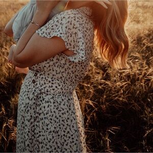 Sienna sky white floral wrap dress